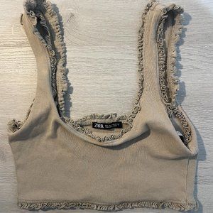 Zara Crop Top with Ruffles